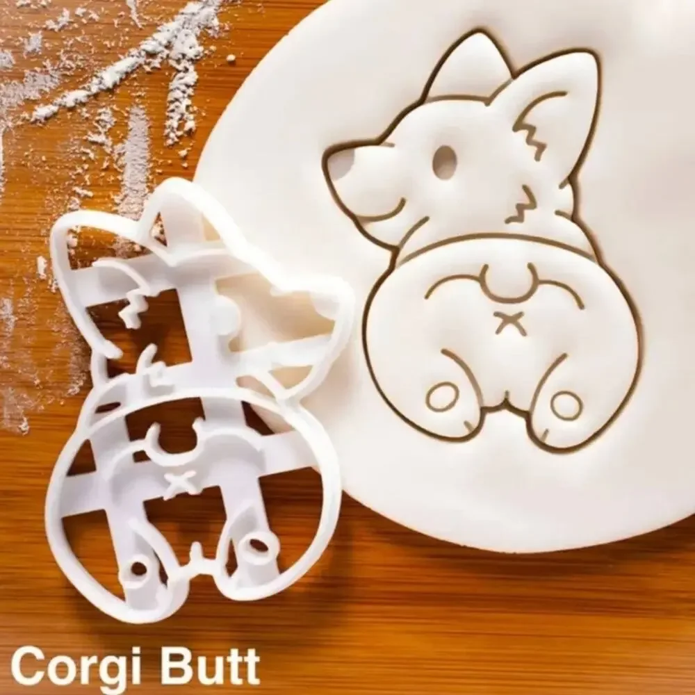 Corgi Cookie Cutters - cute sitting, sleeping, and butt shapes